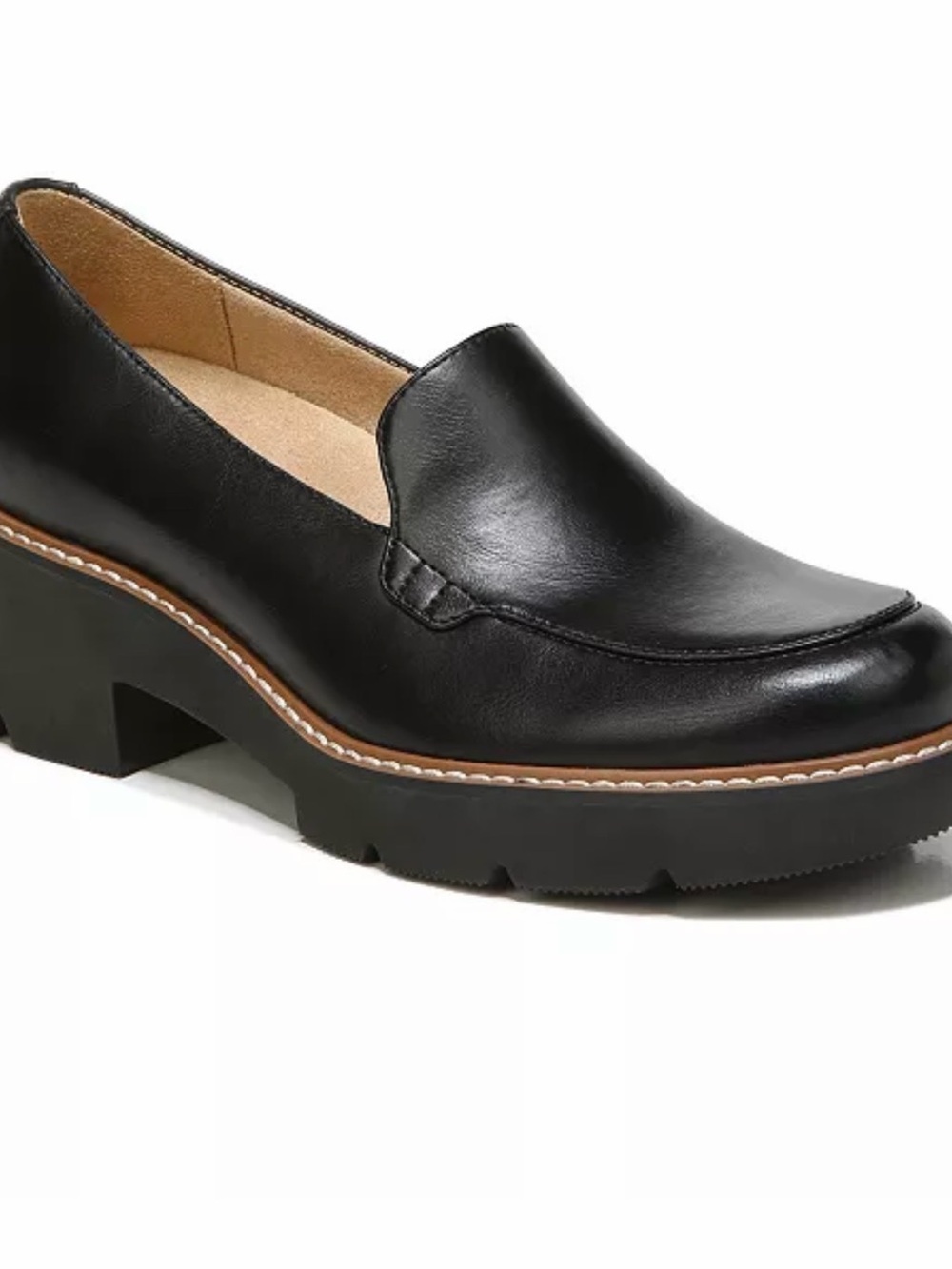 Naturalizer Black ‘Cabaret’ lug sole Platform Loafer
